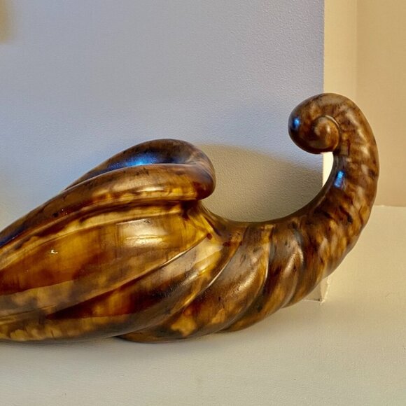 MCM Vintage Large Ceramic Cornucopia Horn - Picture 4 of 14
